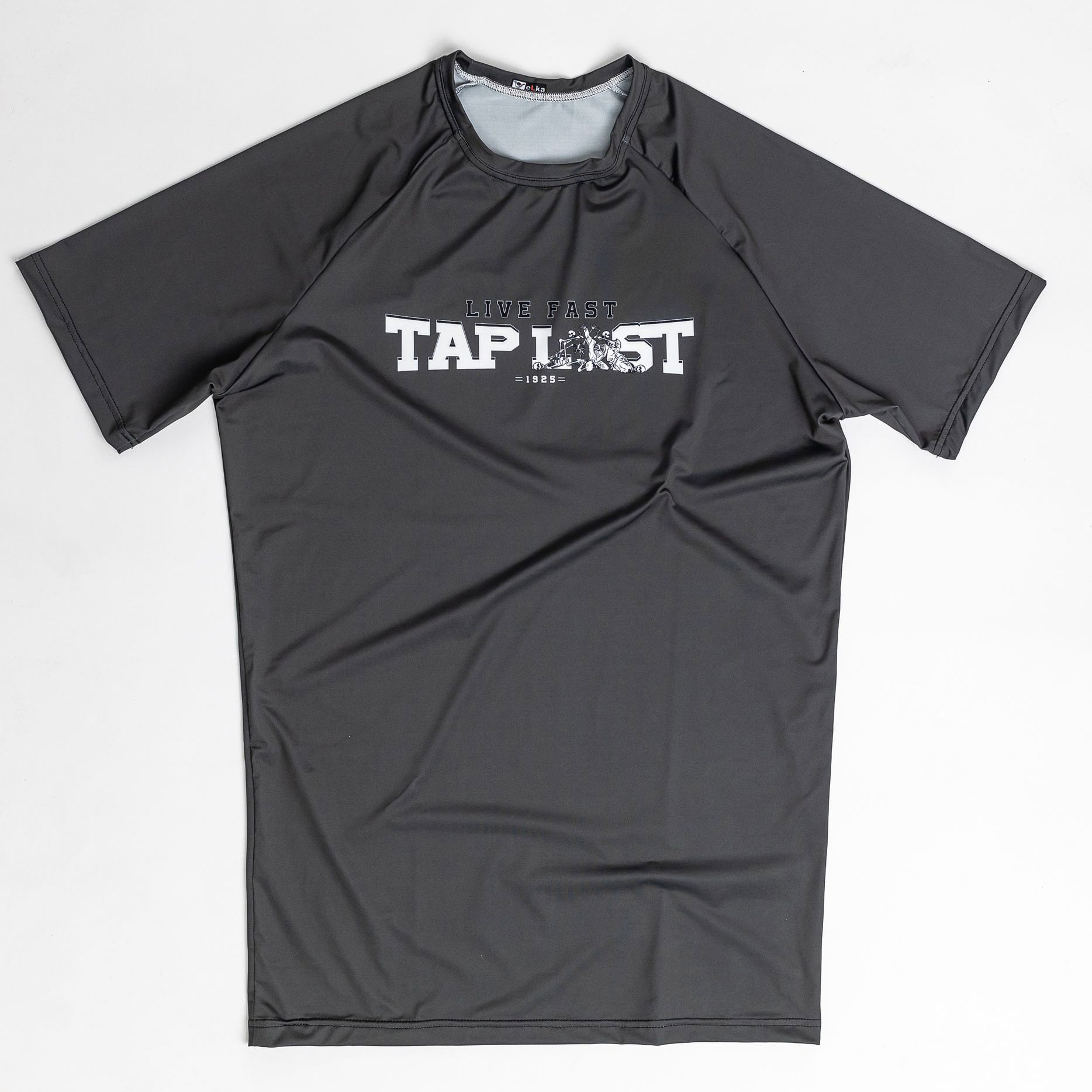RashGuard SS - LIVE FAST TAP LAST - iron steel