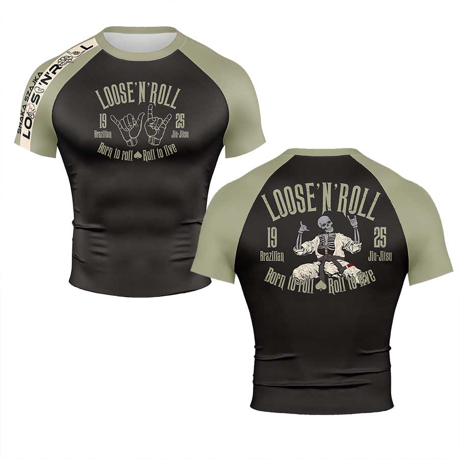 Rash Guard SS Loose And Roll Skull